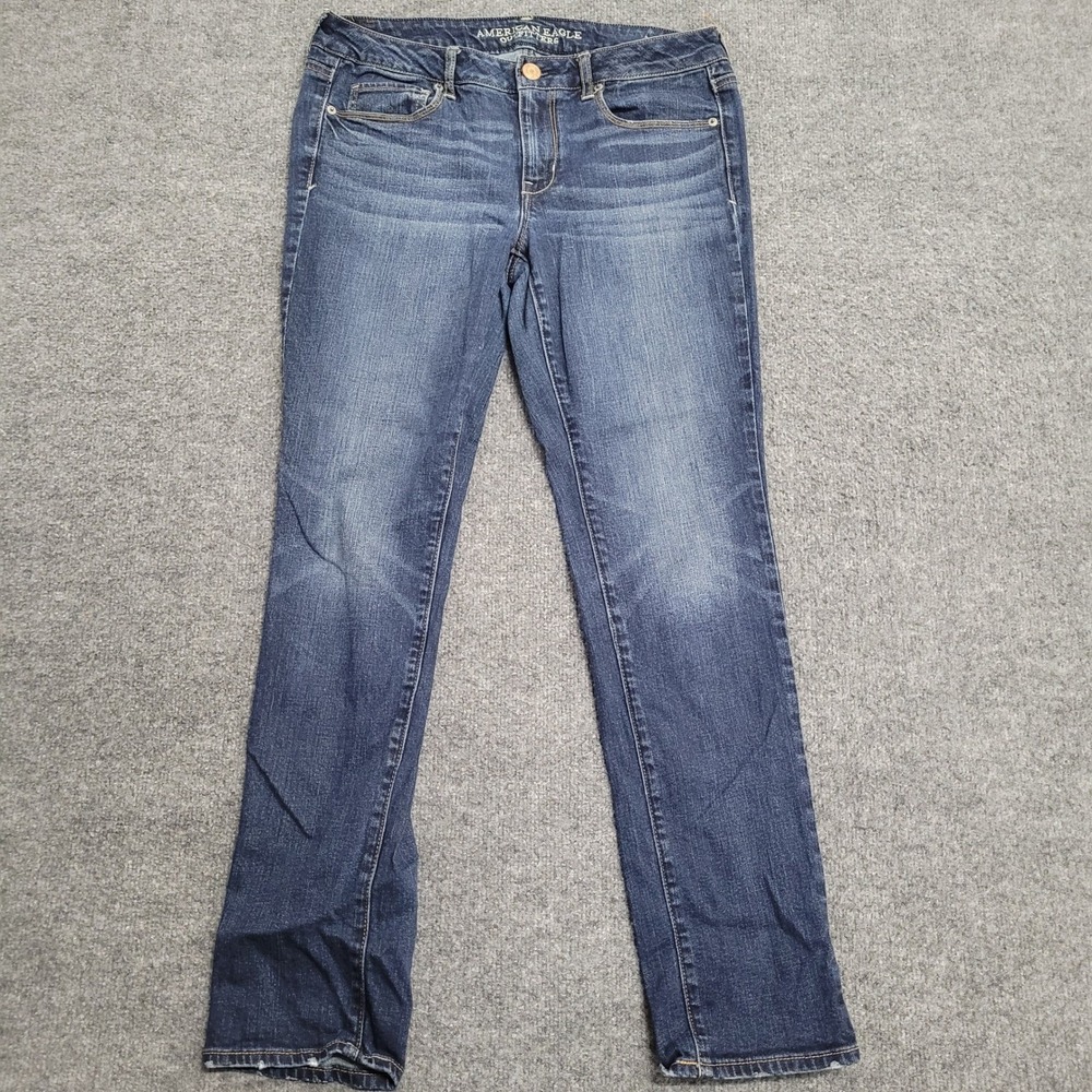 American Eagle Jeans Womens Size 12 Dark Wash Skinny Stretch Denim Casual 96839